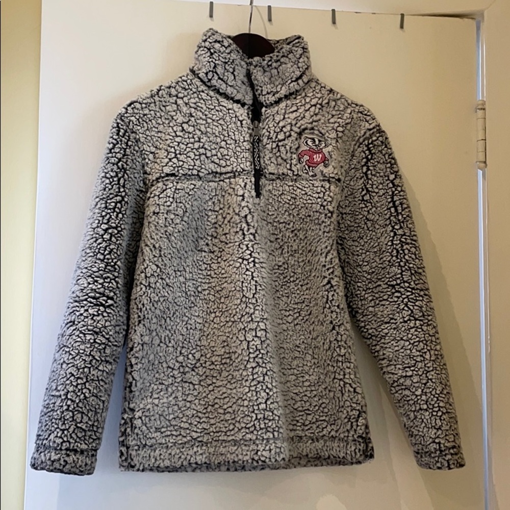 SUPER soft Wisconsin Badgers 1/4 zip